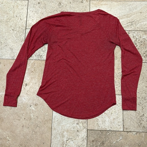 Arkansas Razorbacks V- neck long sleeve in Crimson - Picture 6 of 7